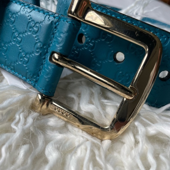 GUCCI  🩵 Logo Belt 80/32 - Picture 4 of 6
